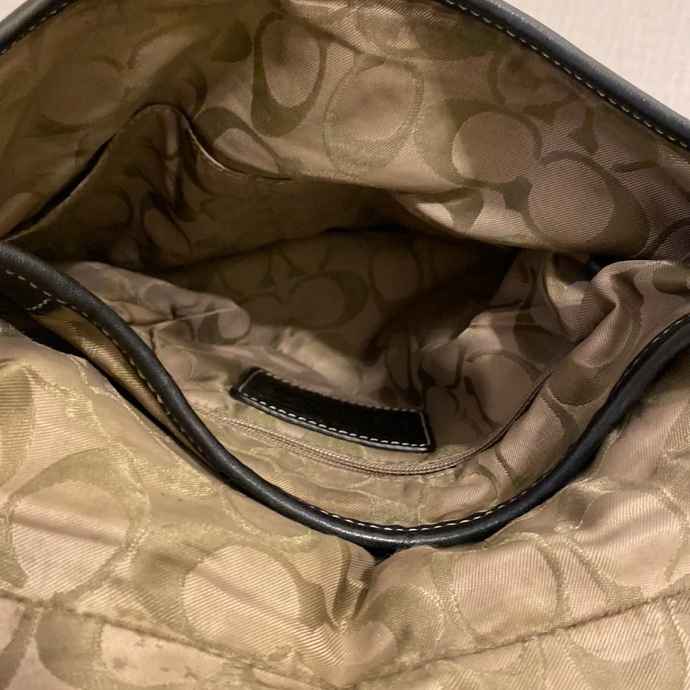 Coach Vintyge Elegant Black Leather Shoulder Bag No H04Da9480